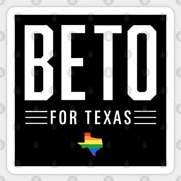 LGBTQ Beto O'Rourke For Texas 2024 | Beto Orourke 2022 Texas Governor | LGBT Gay Pride T-Shirt Sticker by BlueWaveTshirts